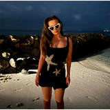 Stars Sequin Applique Mini Dress